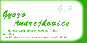 gyozo andrejkovics business card